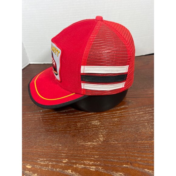 Vintage 3 Stripe Bill Elliott Coors Melling Oil Pumps Red Snapback Trucker Hat X - Picture 2 of 5